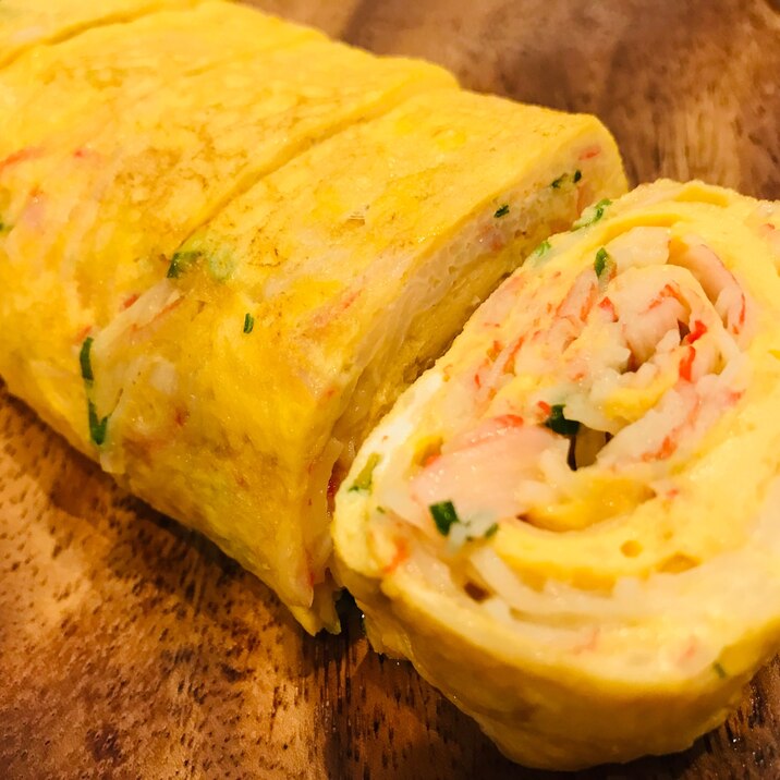 お弁当にも☆カニカマ卵焼き~マヨ入りでふわふわ~